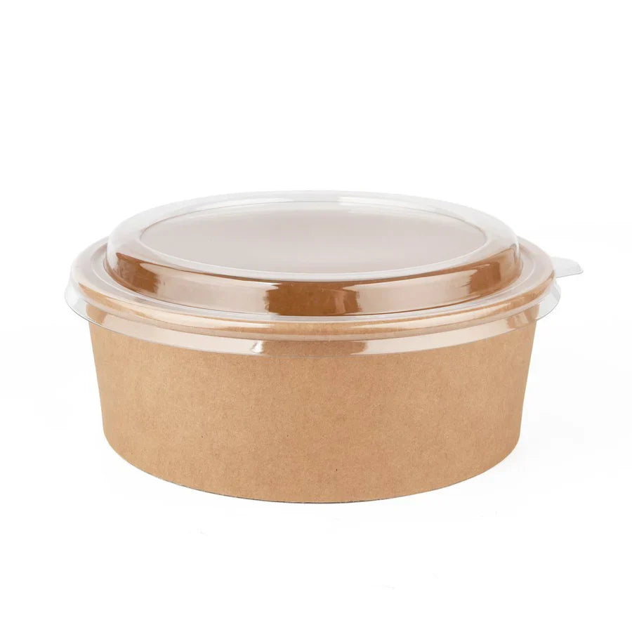 Kraft Round Paper Bowl, 37oz (165mm Top, Base Only), 300/case