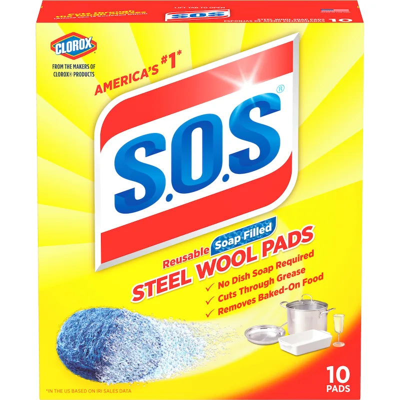 SOS Steel Wool Soap Pads, 60/case