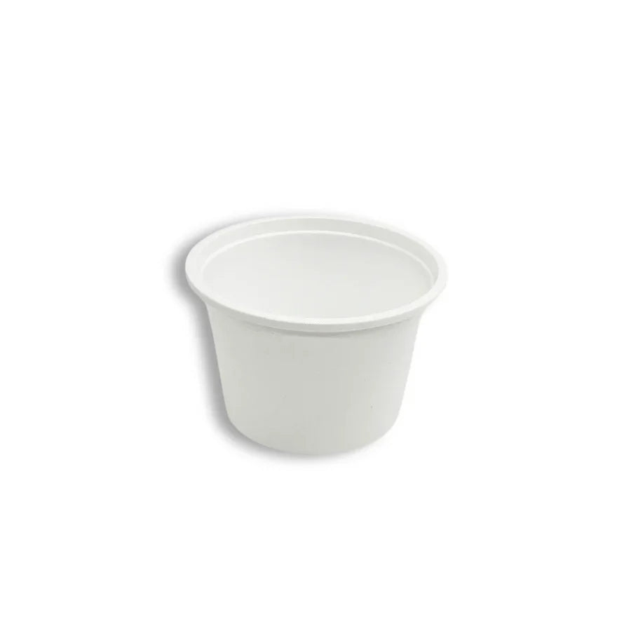 White PP Round Bowl, 8oz (Microwaveable, Base Only), 1,000/case