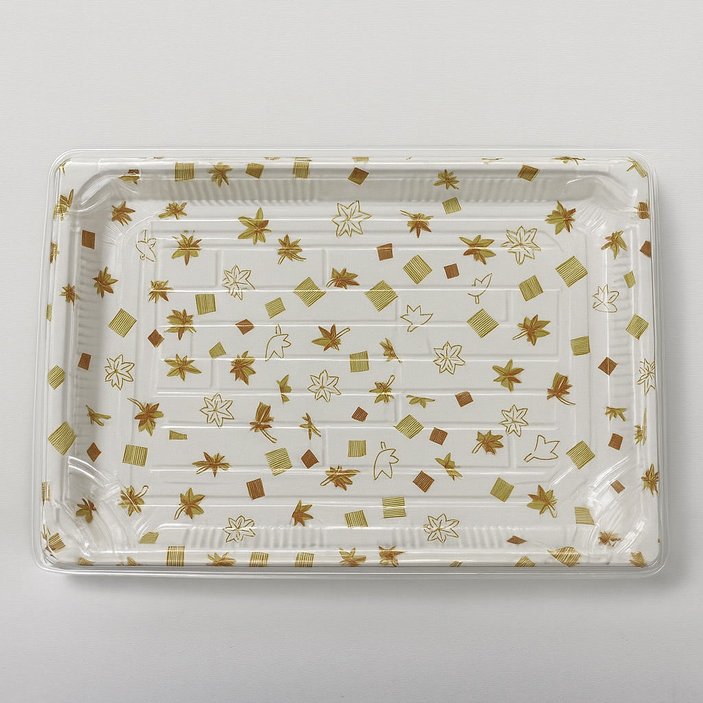 Maple Pattern Sushi Tray, 10" x 7.5", 200/case