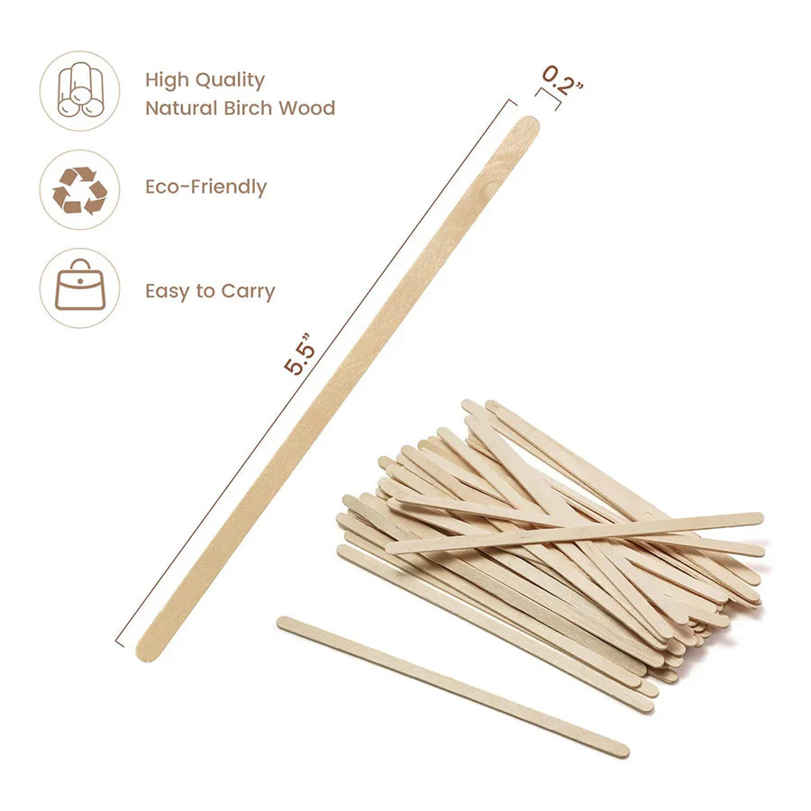 Wooden Coffee Stir Stick, 5.5" (Compostable), 1,000/case