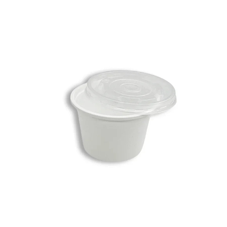 White PP Round Bowl, 8oz (Microwaveable, Base Only), 1,000/case