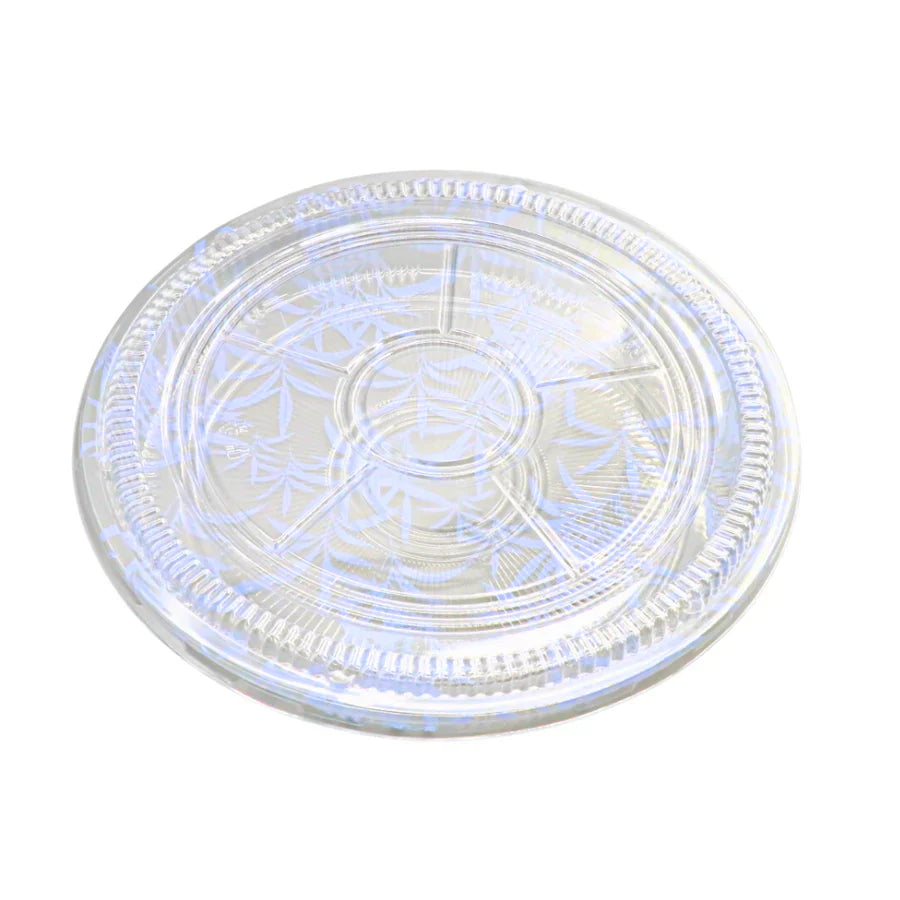 Blue Maple Round Sushi Tray, 14" W/ Lid, 100/case