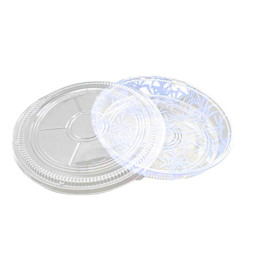 Blue Maple Round Sushi Tray, 13" W/ Lid, 100/case