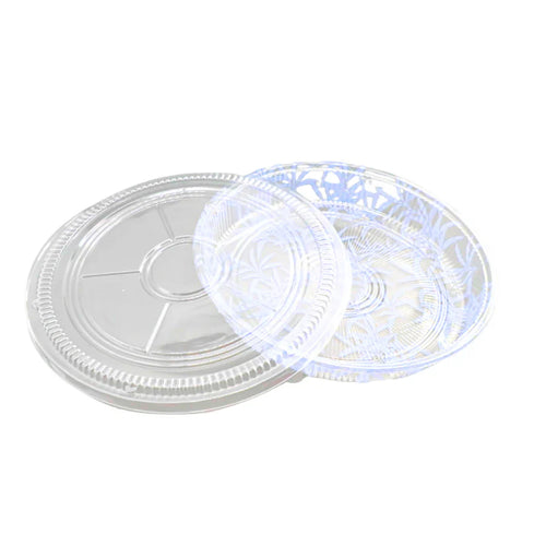 Blue Maple Round Sushi Tray, 13" W/ Lid, 100/case
