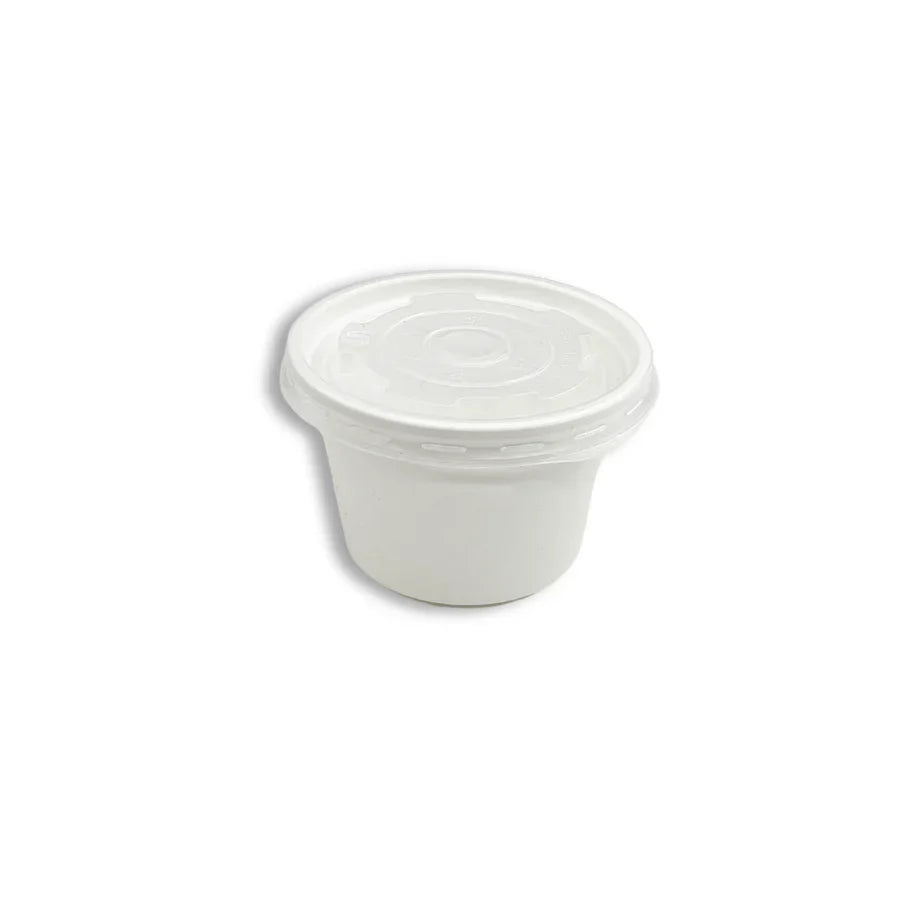 White PP Round Bowl, 8oz (Microwaveable, Base Only), 1,000/case