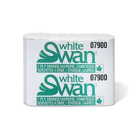 White Napkin, White Swan (1-Ply), 3,000/case