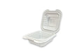 White PP Hinged Container, 5.5" x 5" x 2.88" (Microwaveable), 250/case