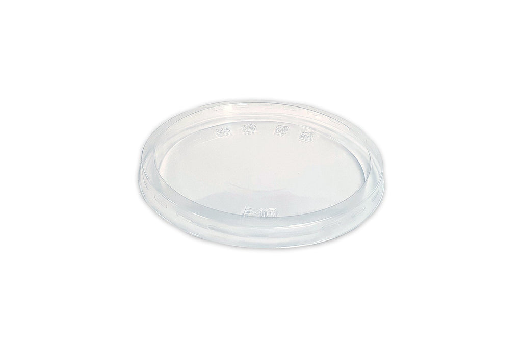 Clear PET Flat Lid, for 4.6" Round Containers (8 to 32oz), 500/case