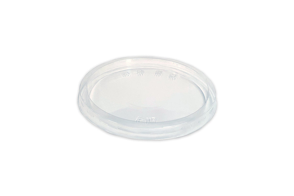 Clear PET Flat Lid, for 4.6" Round Containers (8 to 32oz), 500/case