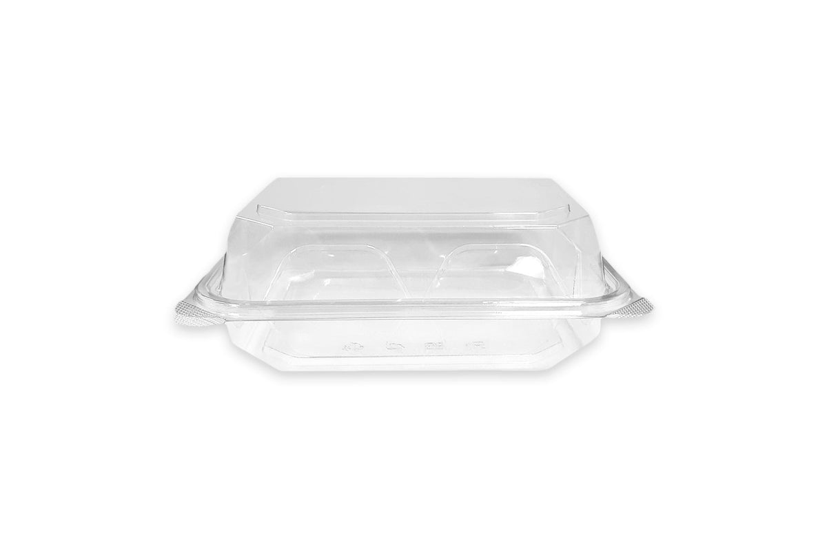 Clear Hinged Container, 8.25" x 7.88" x 2.81" (Microwaveable), 200/case