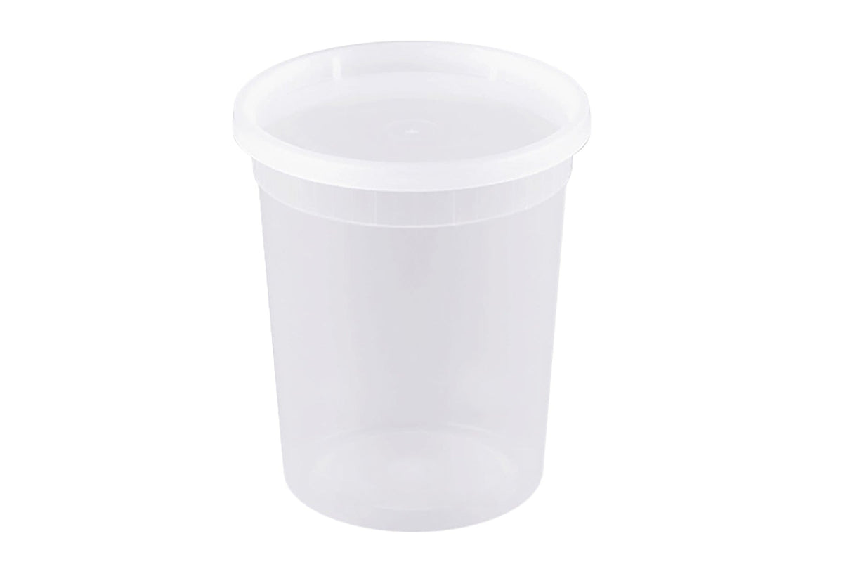 Translucent PP Deli Container, 32oz (Microwaveable) W/ Lid, 250/case