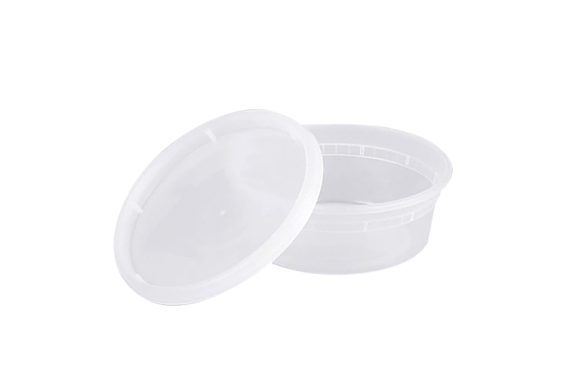 Translucent PP Deli Container, 8oz (Microwaveable) W/ Lid, 250/case