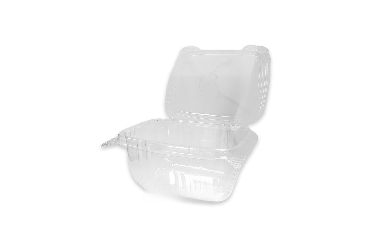 Clear PET Hinged Container, 16oz (4.75" x 4" x 2.4"), 200/case
