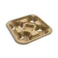 Kraft Paper 4-Cup Tray Holder, Sturdy, 300/case