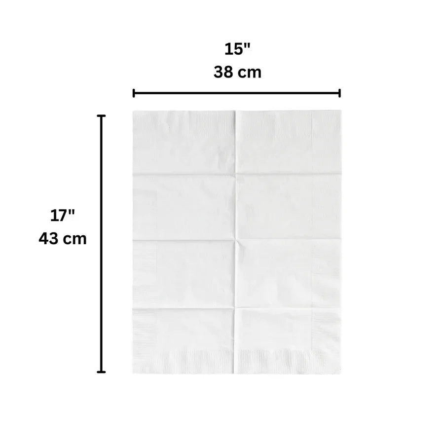 Paper Dinner Napkin, 15x17" (2-Ply), 2,000/case