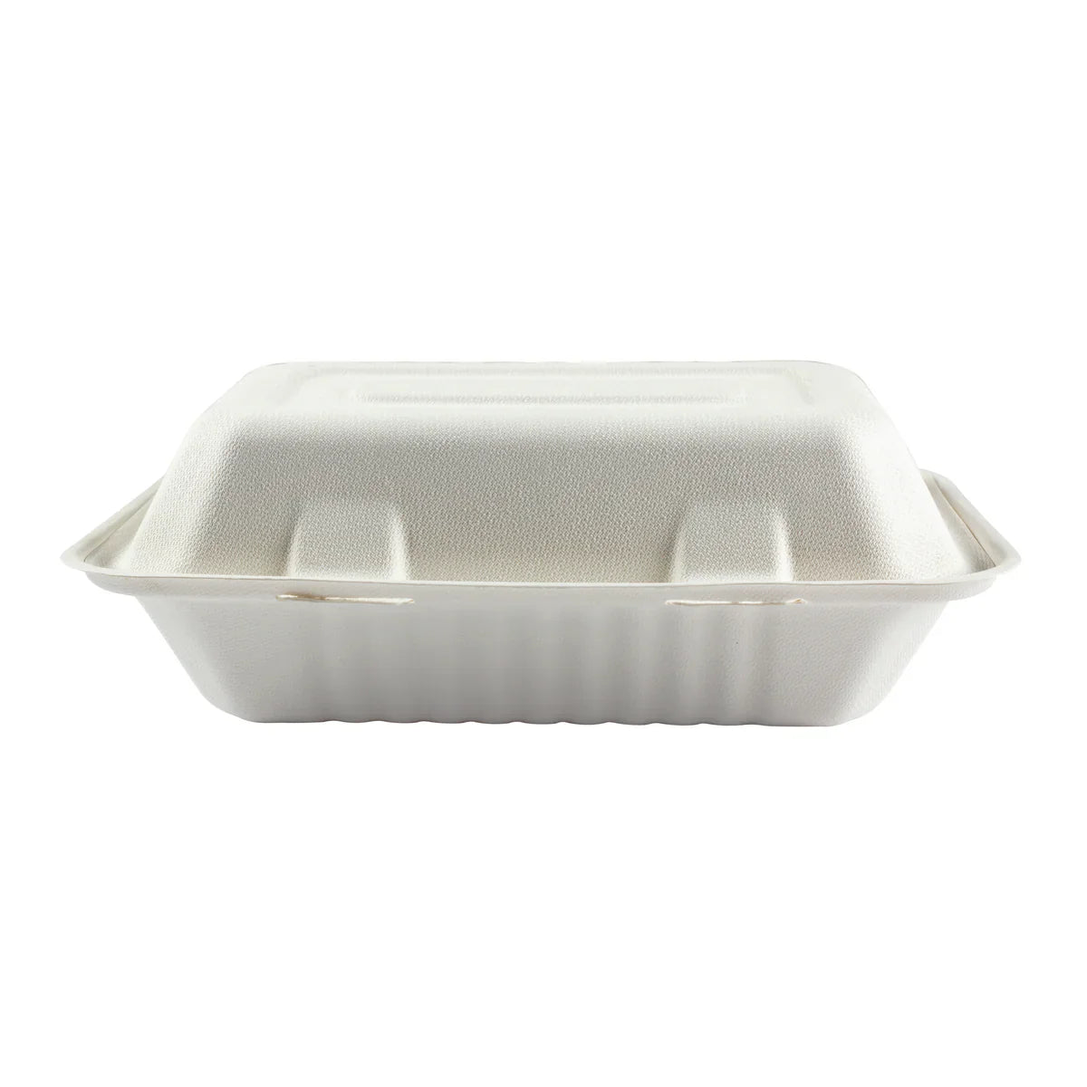 Natural Molded Fiber Clamshell, 9" x 6" x 3" (Rectangle), 200/case