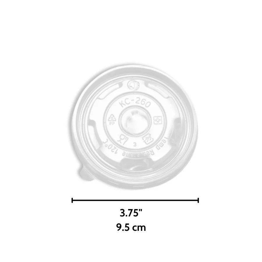 Clear PP Lid, 95mm (for 8oz Round Bowl), 1,000/case