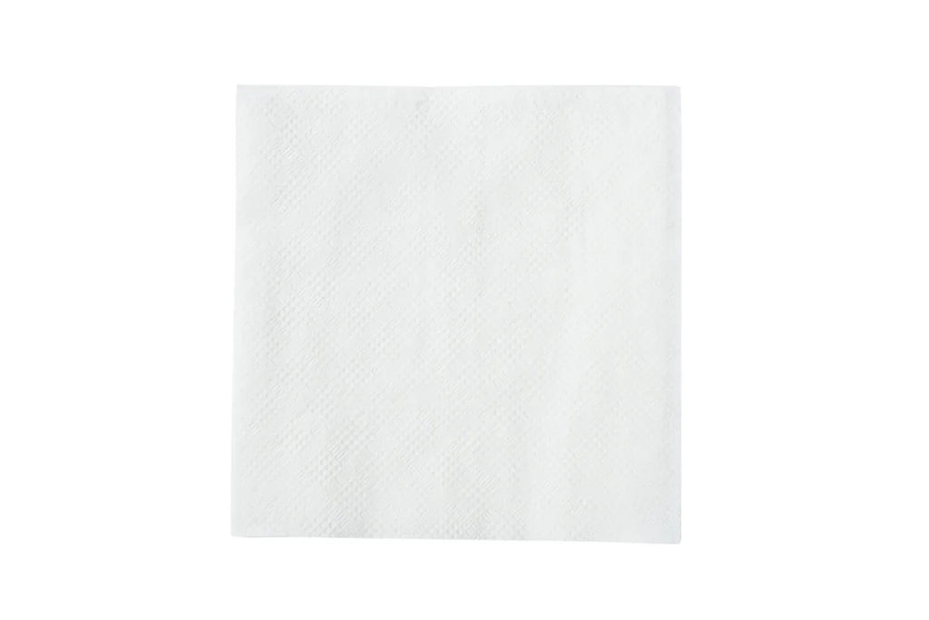 White Beverage Napkin, 9" x 9" (1-Ply), 4,000/case