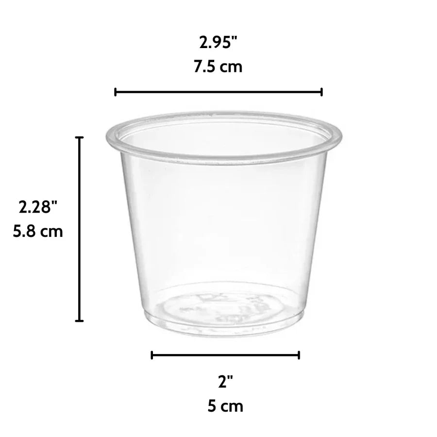 Clear Sauce Cup, 5.5oz (Base Only), 2,500/case