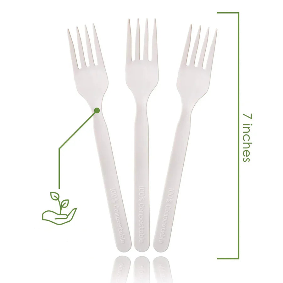 PLA Fork, 7" (Compostable), 1,000/case