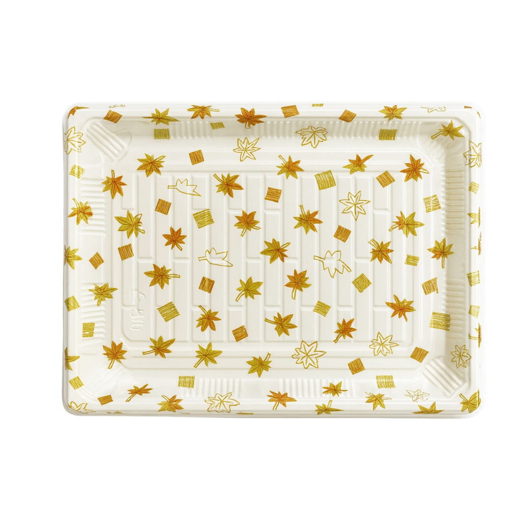 Maple Pattern Sushi Tray, 6.5" x 4.5", 600/case