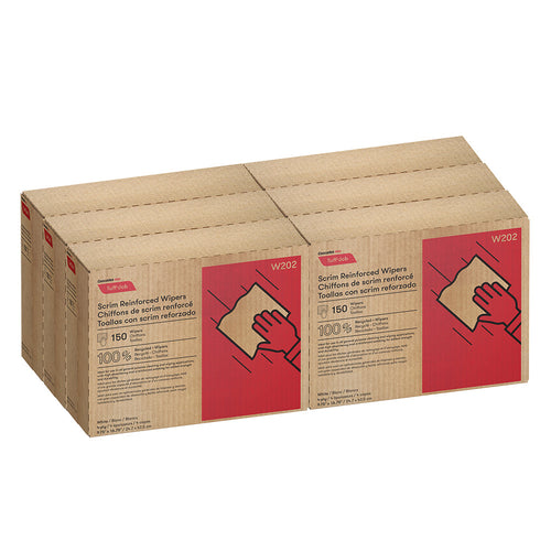 Cascades White Wiper Cloths, 6/case