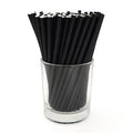 Black Paper Straws, 6mm x 21cm (Flat Tip), 500/case