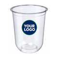 Custom printed clear PET U-shaped cold cup with your logo