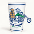 Custom Printed 3D Stadium Cup, printed design that appears to pop out of a smooth cup, YOUR LOGO HERE