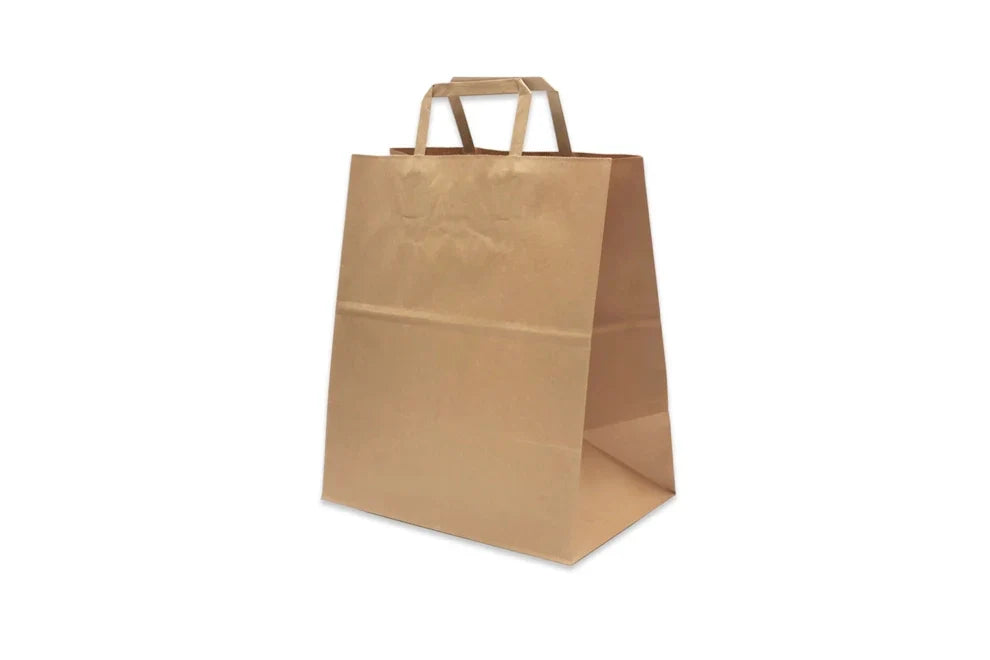 Flat Handle Takeout Bag, 10-1/4" x 6-1/2" x 11-4/5", 300/case